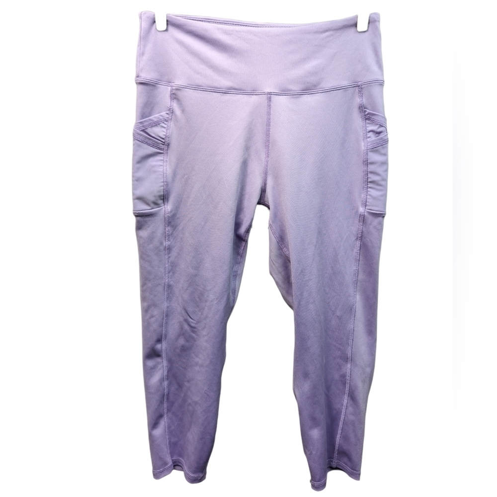 Bally Total Fitness High Rise Cropped Leggings Sz XL